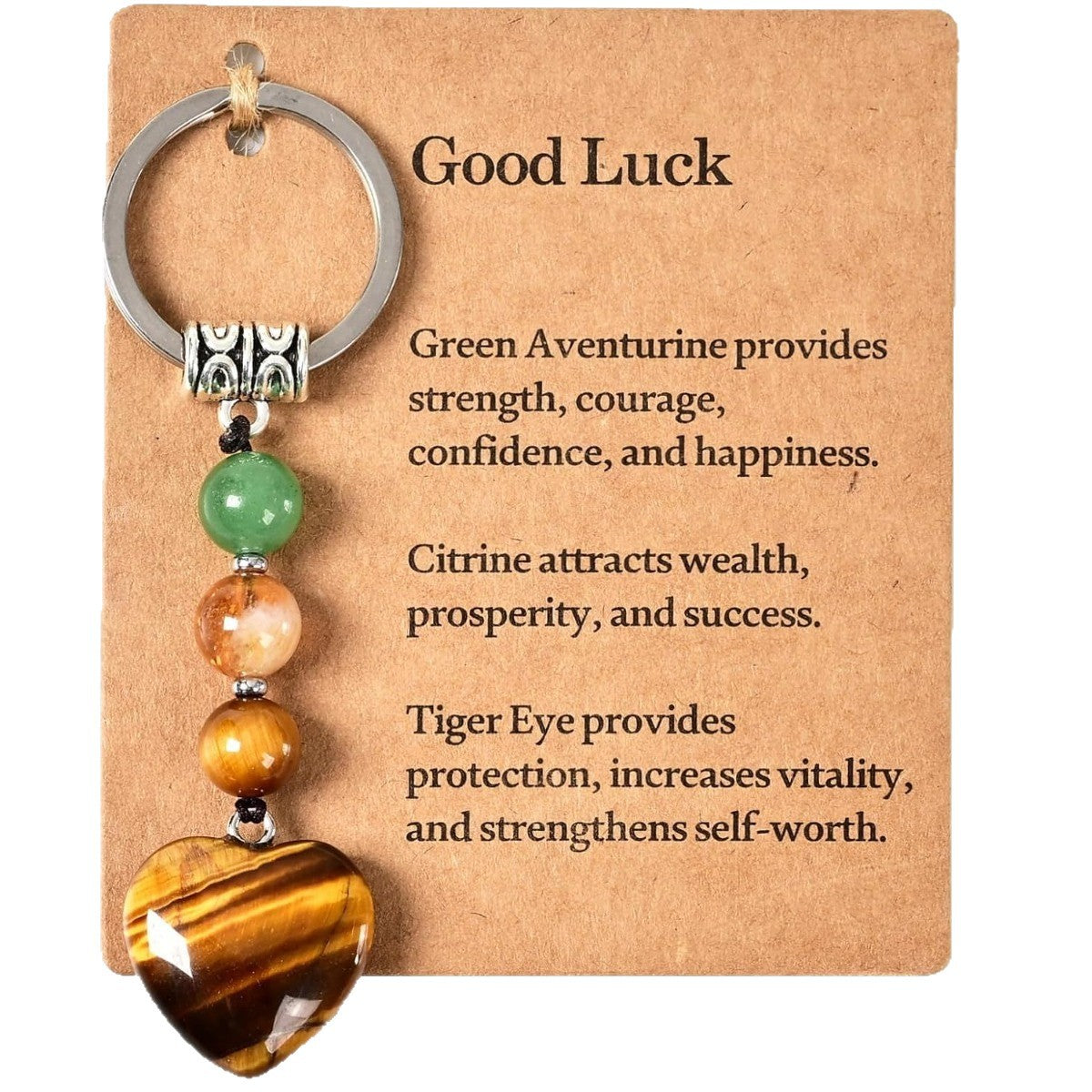 Cross-border hot selling natural crystal purple green yellow red tiger eye black and white glossy blue gold tourmaline colorful love keychain