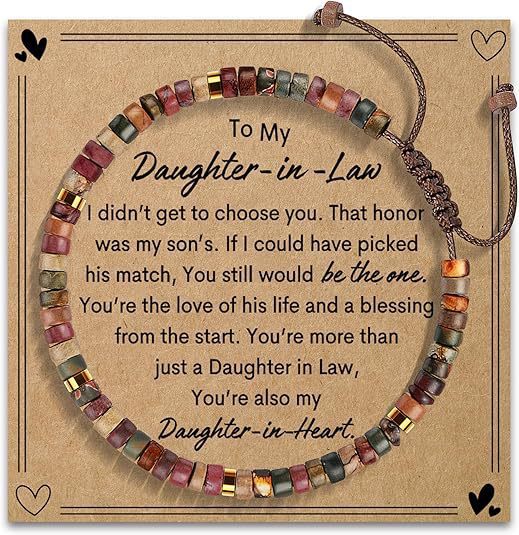 Hand Woven Natural Stone Bracelet Hand Woven Bracelet Picasso Stone Beaded Bracelet Braided Rope Bracelet with Card