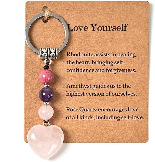 Cross-border hot selling natural crystal purple green yellow red tiger eye black and white glossy blue gold tourmaline colorful love keychain
